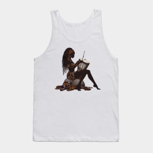 Afrocentric Woman Drum Tank Top